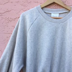 2-Piece Cropped Fleece Loungewear Pajama Set